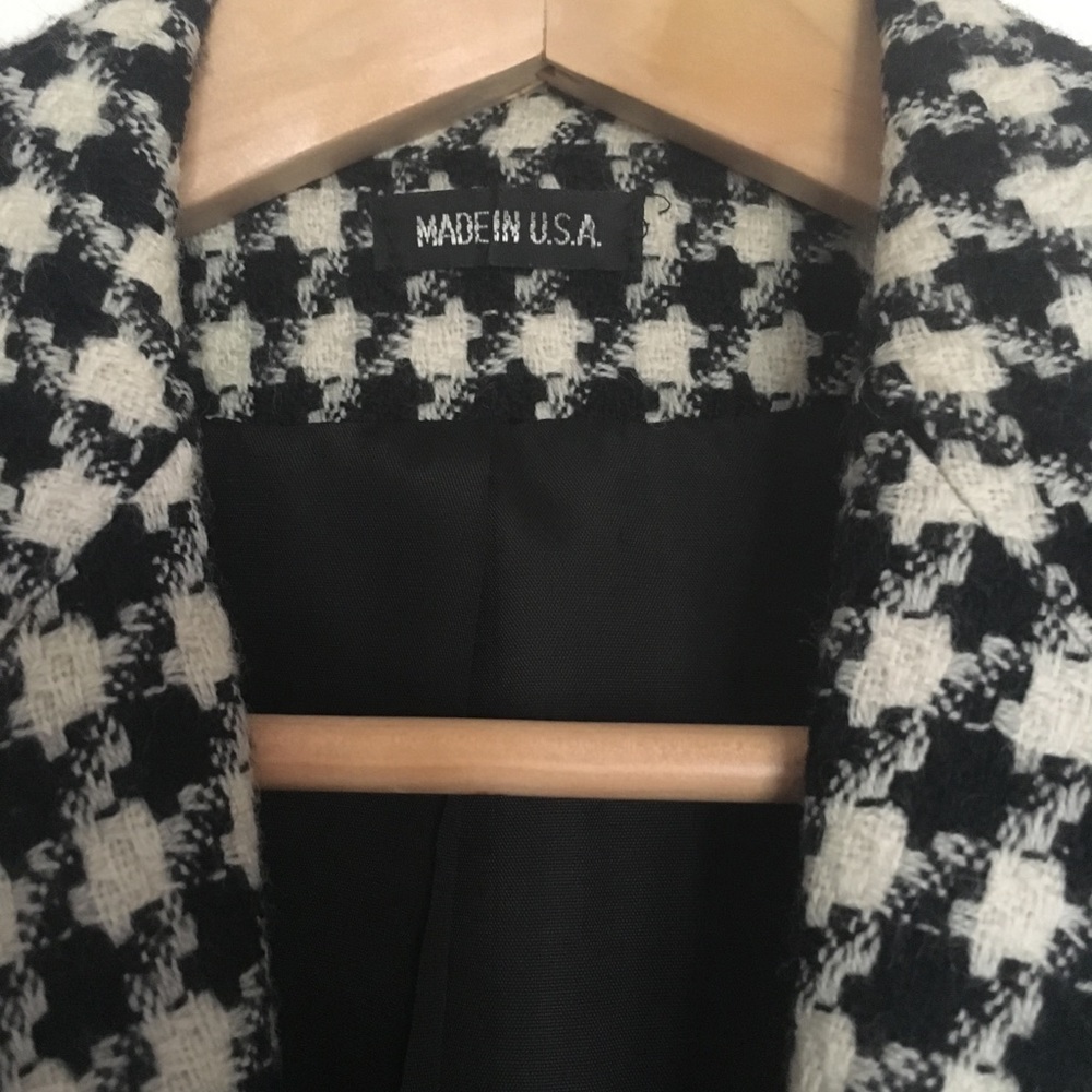 Gingham Wool Light Weight Blazer - image 4